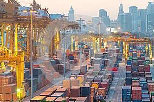 Containers at Bangkok commercial port
