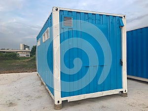 containers box at construction site