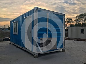 containers box at construction site