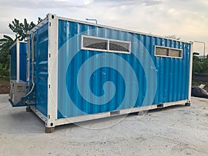 containers box at construction site