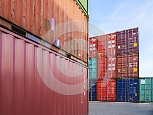 Containers Cargo shipping Logistic freight warehouse Transport Business