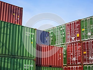 Containers Cargo shipping Logistic freight warehouse Transport Business