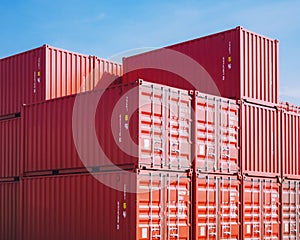 Containers Cargo shipping Logistic freight warehouse Transport Business Background