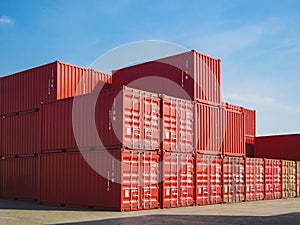 Containers Cargo shipping Logistic freight warehouse Transport Business Background