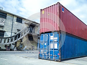 Containers in the dockyard
