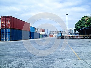 Containers in the dockyard