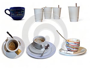 Containers for drinking e Coffee cup and cup-