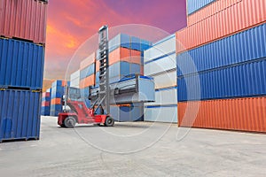 Containers in the port