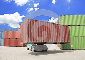 Containers shipping business background