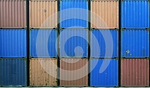 Containers stack for shipping