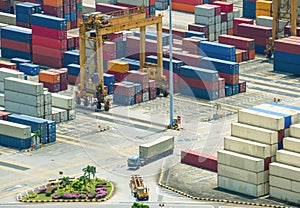 containers storage freight cranes Singapore