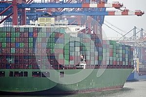 Containerterminal in Hamburg