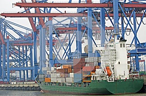 Containerterminal in Hamburg