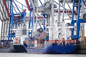 Containerterminal in Hamburg, Germany