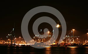 Containerterminal by night