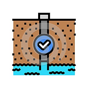 contaminant detection hydrogeologist color icon vector illustration