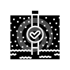contaminant detection hydrogeologist glyph icon vector illustration