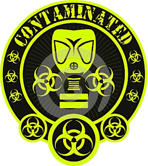 Contaminated Biohazard badge