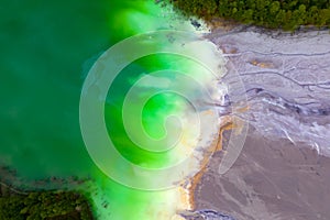 Contaminated lake at Geamana, Romania