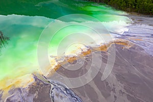 Contaminated lake at Geamana, Romania