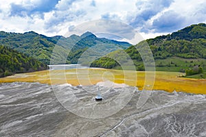 Contaminated lake at Geamana, Romania