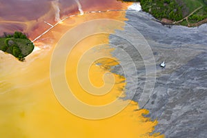 Contaminated lake at Geamana, Romania