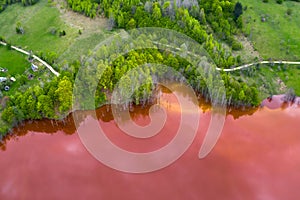 Contaminated lake at Geamana, Romania