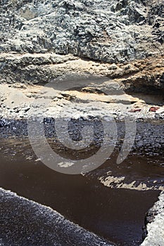 contamination with oil spill catastrophe and spill of 11,900 barrels of crude oil from the Repsol company on the