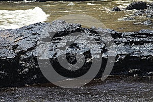 contamination with oil spill catastrophe and spill of 11,900 barrels of crude oil from the Repsol company on the