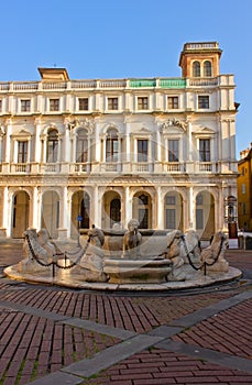 Contarini fountain, Bergamo, Italy