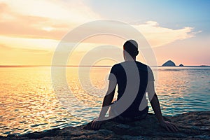 Contemplation on the beach photo