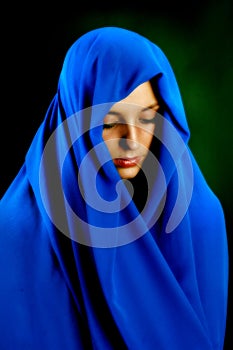 Contemplation in blue