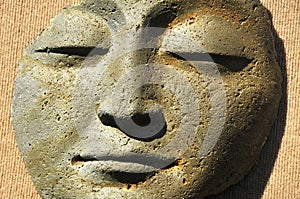 Contemplative Stone Face