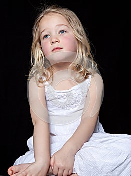 Contemplative young girl