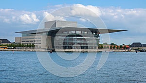 The contemporary architecture of the Opera House in Copenhgen, Denmark