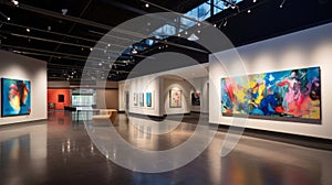 Contemporary art exhibition in a gallery