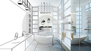Contemporary Bathroom Adaptation drawing photo