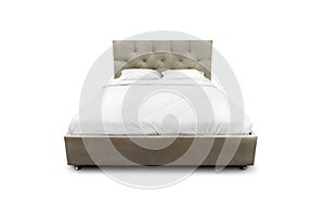 contemporary bed isolated on white background