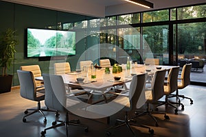 contemporary boardroom meeting scenario