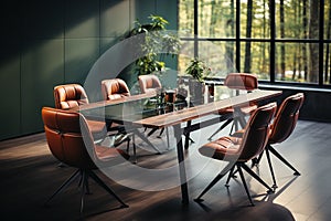 contemporary boardroom meeting scenario