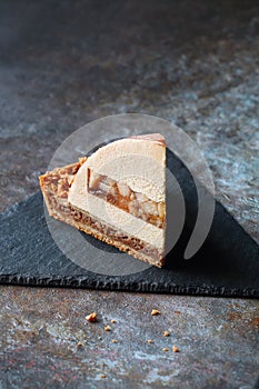 Contemporary Caramel, Walnut, Apple Cake Tart