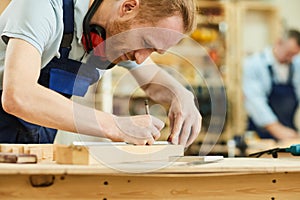 Contemporary Carpenter in Shop