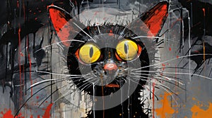 Contemporary Cartoon Cat: Twisted Characters And Unconventional Poses