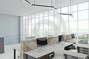 Contemporary coworking office interior