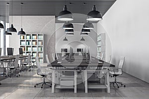 Contemporary coworking office interior