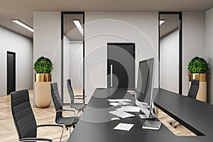 Contemporary coworking office interior