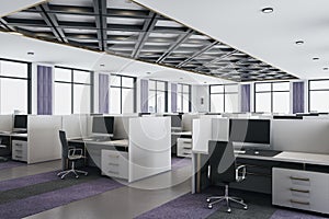 Contemporary coworking office interior