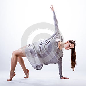 Contemporary dancer practising