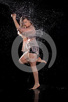 Contemporary dancer water