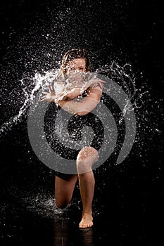 Contemporary dancer water